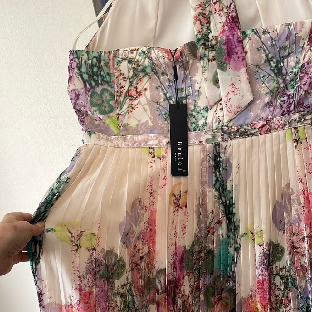 Floral Halter Maxi Gown - Picture 4 of 8
